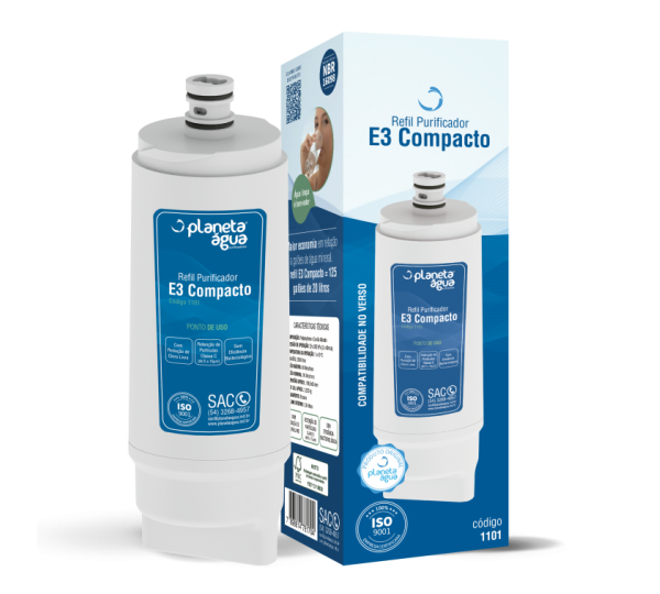 Refil E3 Compacto - Compatível c/ IBBL Avanti e Mio - Planeta água